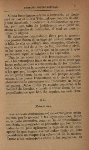 S. II. Materia civil