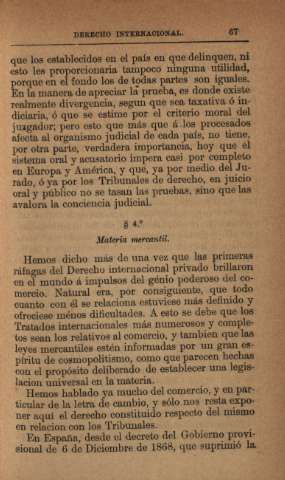 S. 4º Materia mercantil