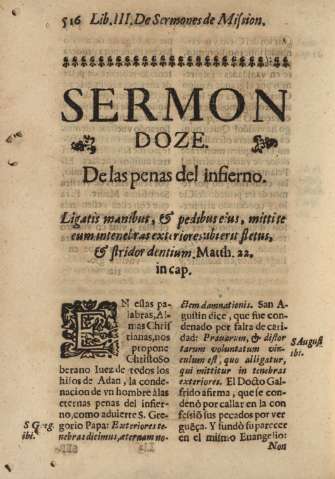 Sermon doze. De las penas del infierno