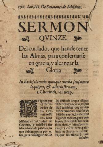 Sermon quinze. Del cuidado, que hande tener las Almas, para conseruarse en gracia, y alcanzar la Gloria