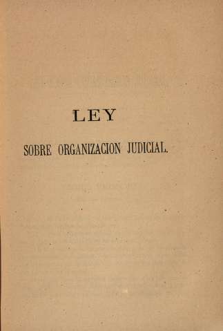 Ley sobre organizacion judicial