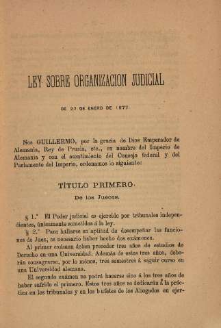 Titulo Primero. De los jueces