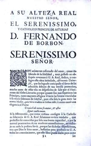 A su Alteza Real... D. Fernando de  Borbon...