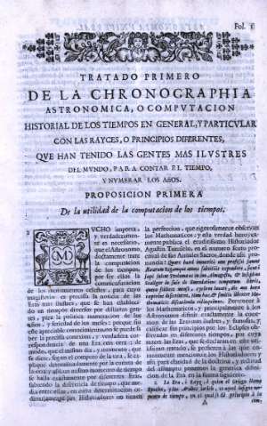 Tratado Primero de la Chronographia astronomica, o compvtacion...