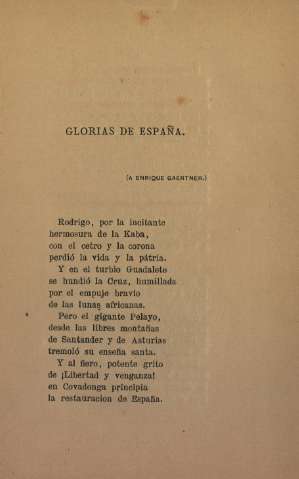 Glorias de España (a Enrique Gaertner)