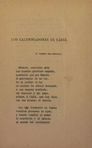 Los calumniadores de Cádiz (a Fermín Salvoechea)