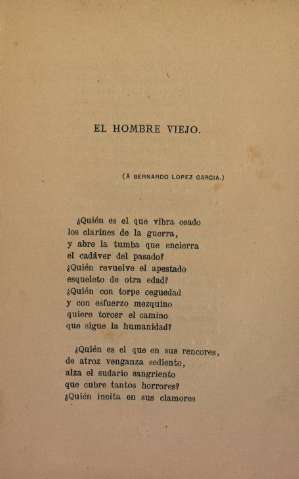 El hombre viejo (a Bernardo Lopez Garcia)