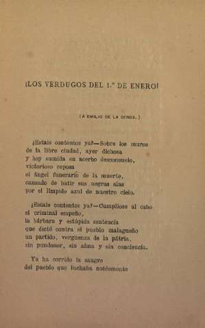 ¡Los verdugos del 1º de enero! (á Emilio de la Cerda)