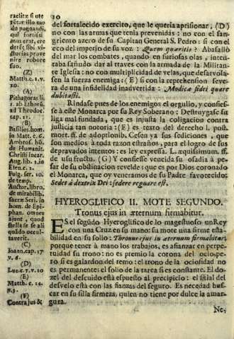 Hyeroglifico II. Mote Segundo
