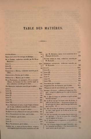 Table des matières