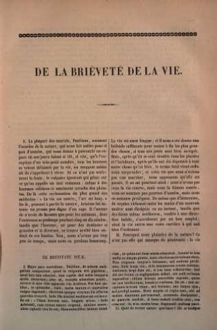 De la briéveté de la vie