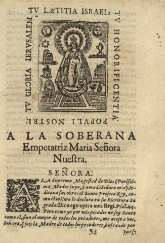 A la soberana Emperatriz Maria Señora Nuestra