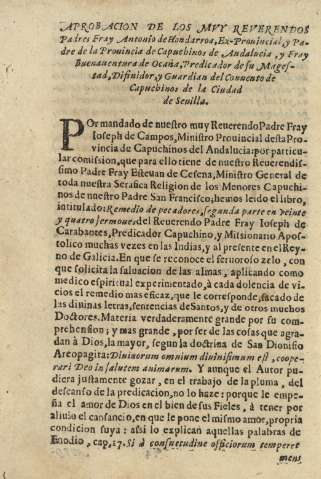Aprobacion de los muy reverendos Padres Fray Antonio de Hondarroa ...