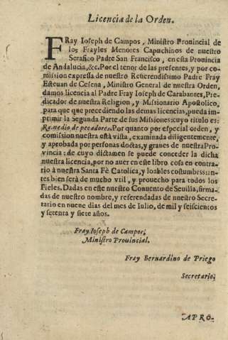 Licencia de la Orden