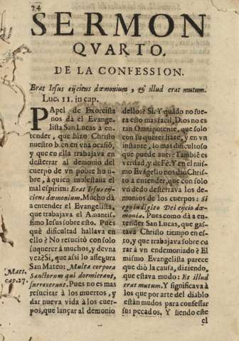 Sermon qvarto. De la confession
