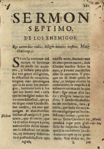 Sermon septimo. De los enemigos