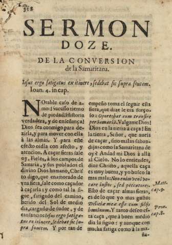 Sermon doze. De la conversion de la Samaritana
