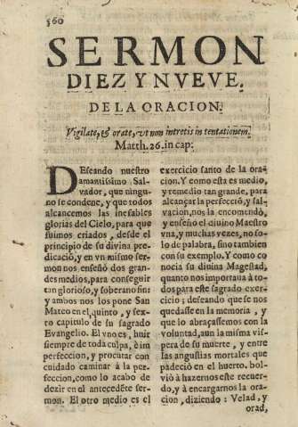 Sermon diez y nveve. De la oracion