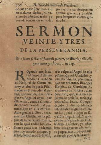 Sermon veinte y tres de la perseverancia