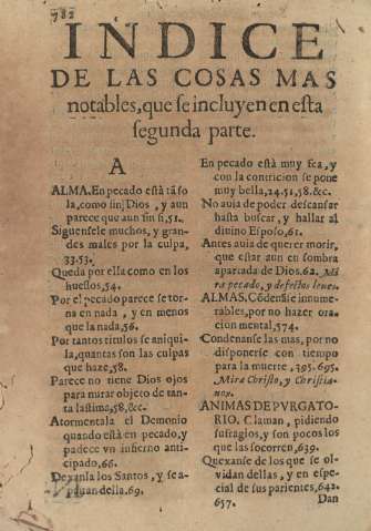 Indice de las cosas mas notables,que se incluyen en esta segunda parte