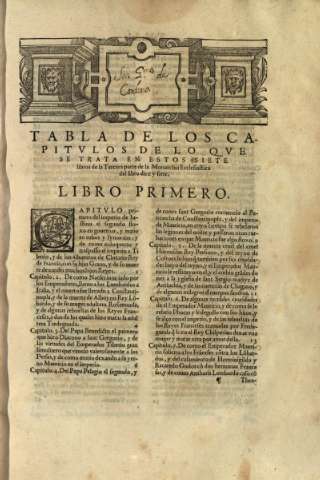 Tabla de los capitvlos de los qve se trata en estos siete libros...