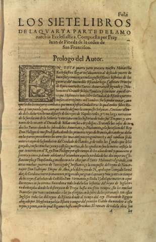 Los siete libros de la qvarta parte...Prologo del Autor