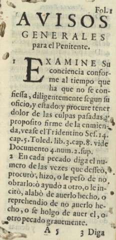 Avisos generales para el Penitente