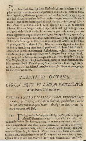 Dissertatio octava. Circa artic. VI. Sacrae facultatis: et decimum Deputatorum