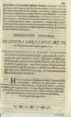 Dissertatio decima. Ex censvra sacrae facvlt.Art. VII. ex Deputatorum Censura,num. 12