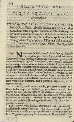 Dissertatio XVI. Circa articvl. XVII. Deputatorum