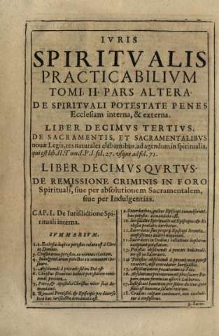 Ivris spiritvalis... Tom. II. Pars Altera... Liber decimvs qvrtvs...