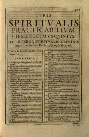 Ivris spiritvalis... Liber decimvs qvintvs...