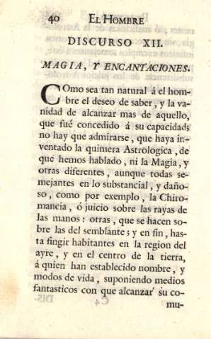 Discurso XII. Magia, y encantaciones...