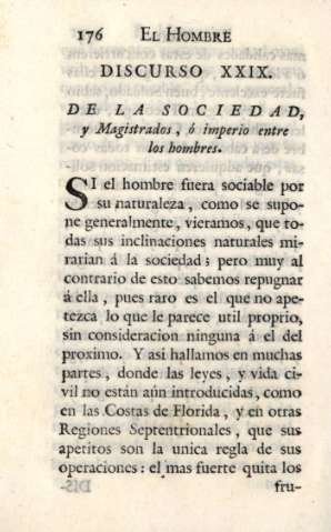Discurso XXIX. De la sociedad...