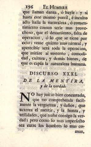 Discurso XXXI. De la mentira