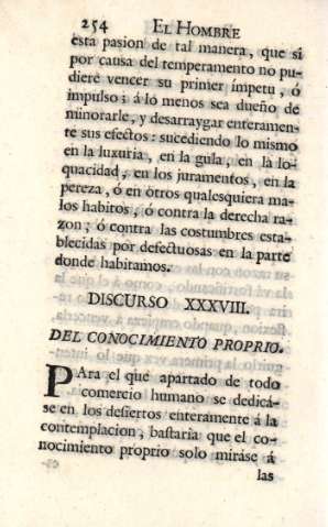 Discurso XXXVIII. Del conocimiento proprio...
