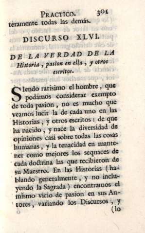 Discurso XLVI. De la verdad de la hstoria...