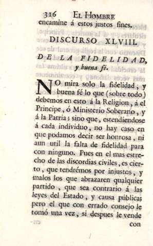 Discurso XLVIII. De la fidelidad...