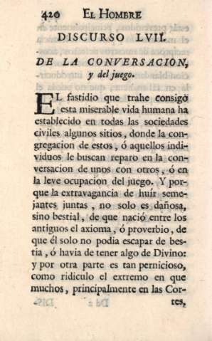 Discurso LVII. De la conversacion...