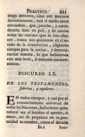 Discurso LX. De los testamentos...