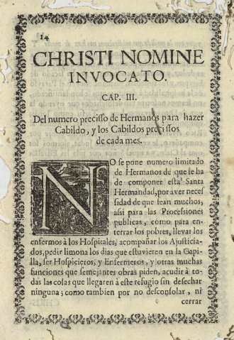 Christi nomine invocato. Cap. III.