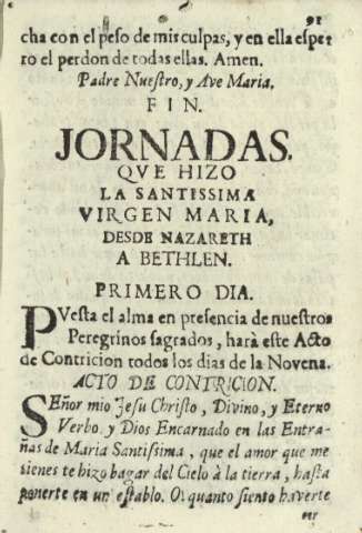 Jornadas qve hizo la santissima Virgen Maria, desde Nazareth a Bethlen