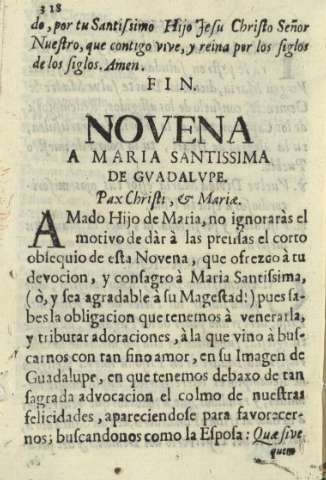 Novena a Maria Santissima de Gvadalvpe