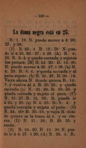 La dama negra está en 25