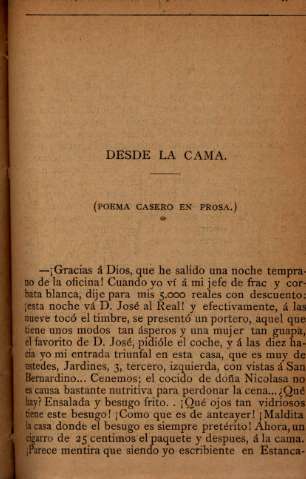 Desde la cama (poema casero en prosa)