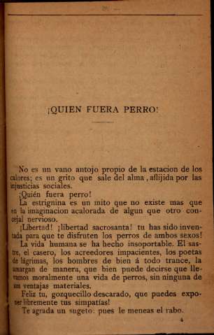 ¡Quien fuera perro!