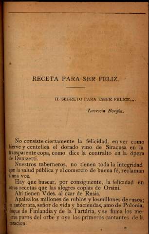 Receta para ser feliz