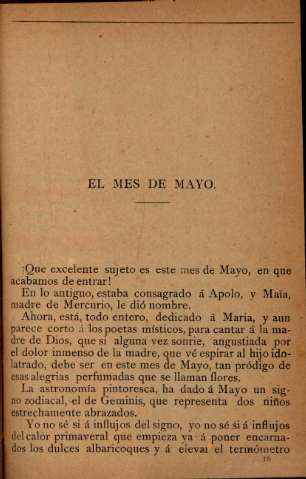 El mes de mayo