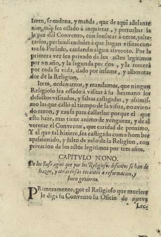 Capitvlo nono. De los Sufragios que por los Religiosos difuntos se han de hazer ...