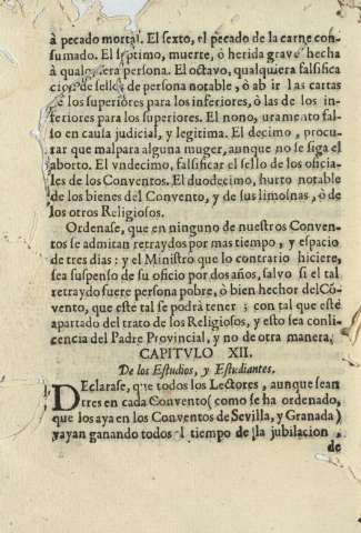 Capitvlo XII. De los Estudios y Estudiantes